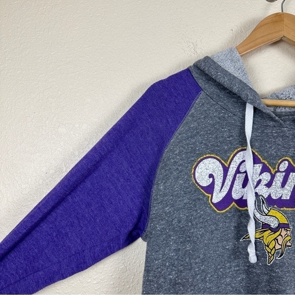 NFL Team Apparel Minnesota Vikings Graphic Pullover Hoodie Size Medium Men - Picture 3 of 11
